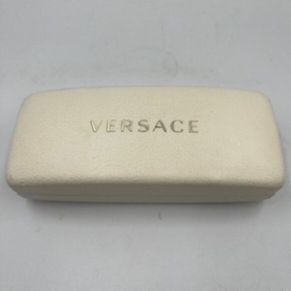 Versace Hard Clamshell Case For Glasses Cream Color With Black Inside